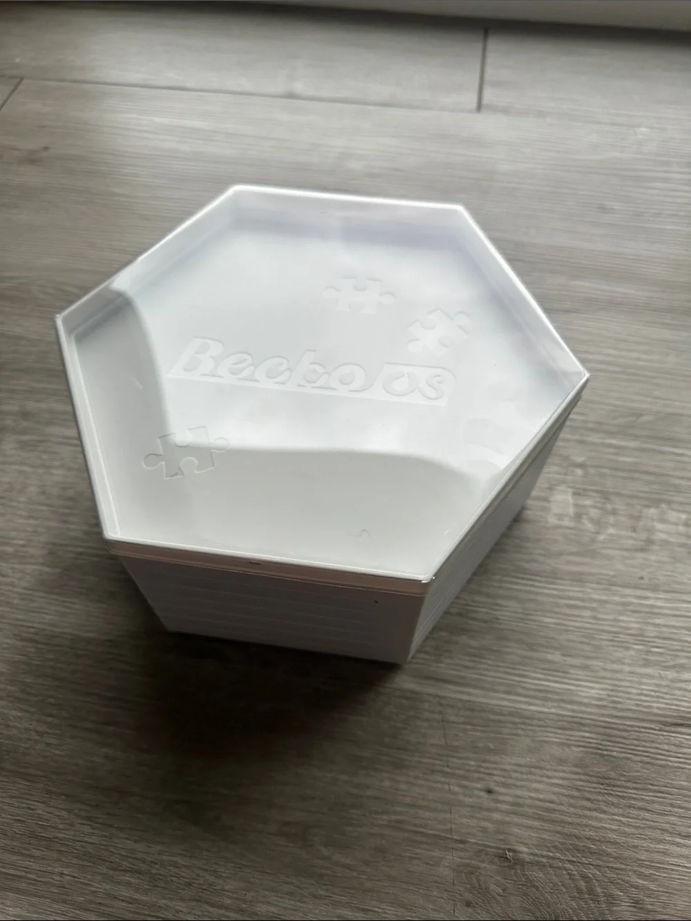 White Hexagon Party Favor Box - Pack of Stackable Containers